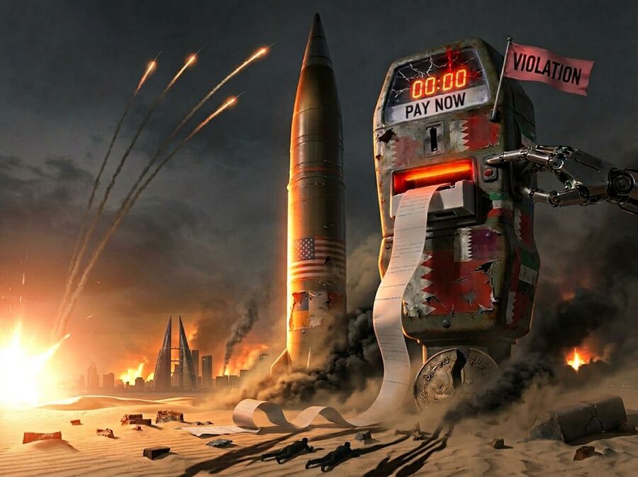 us war iran israel gulf states pay bill graphick