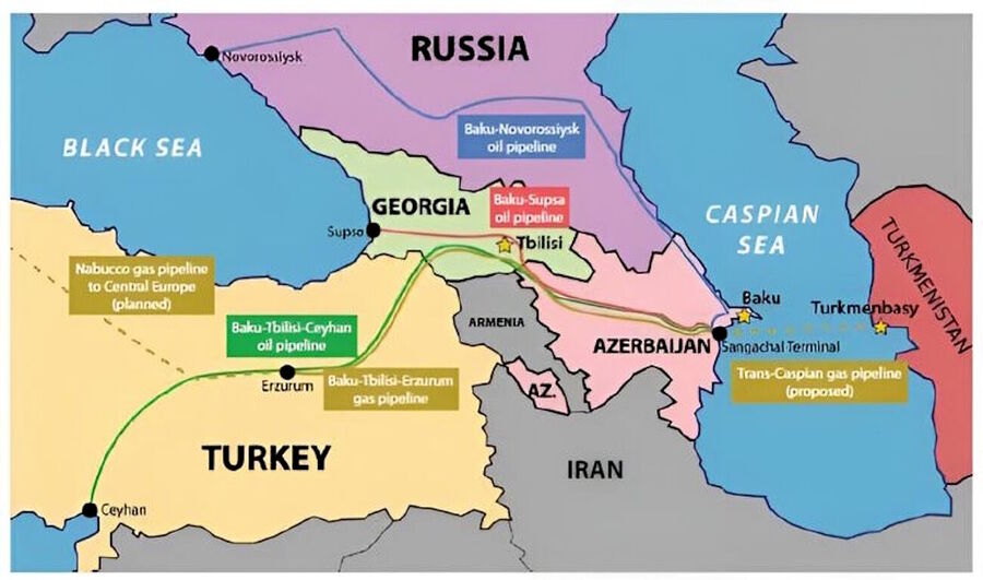 Click to enlarge BTC pipeline oil israel