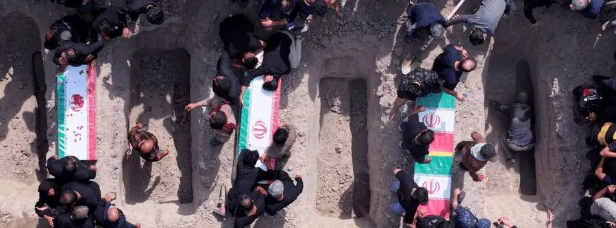 Iran Burying Children After Diabolical Missal Strike