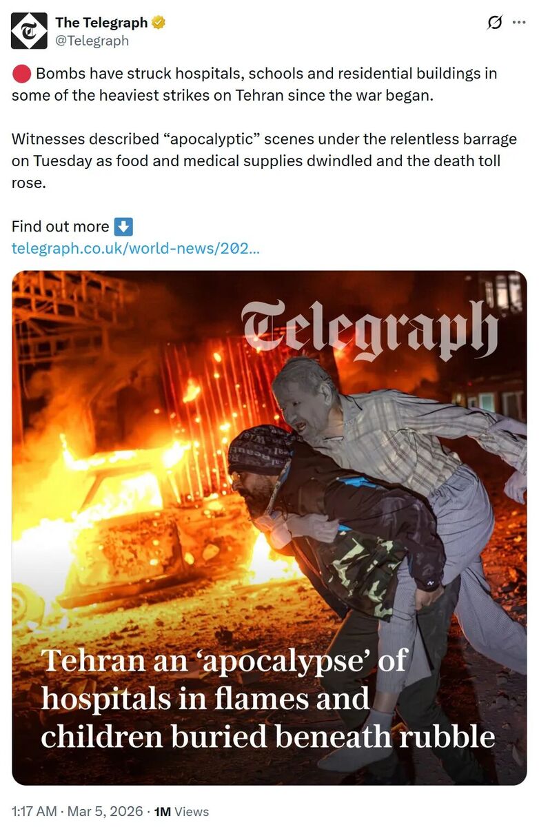 Telegraph tweet