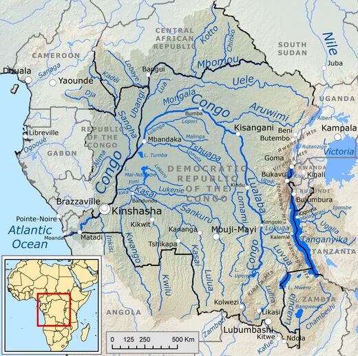 Congo basin map