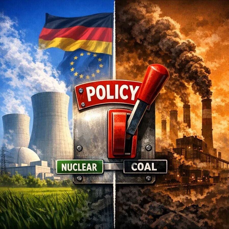 Graphic of German nuclear to coal