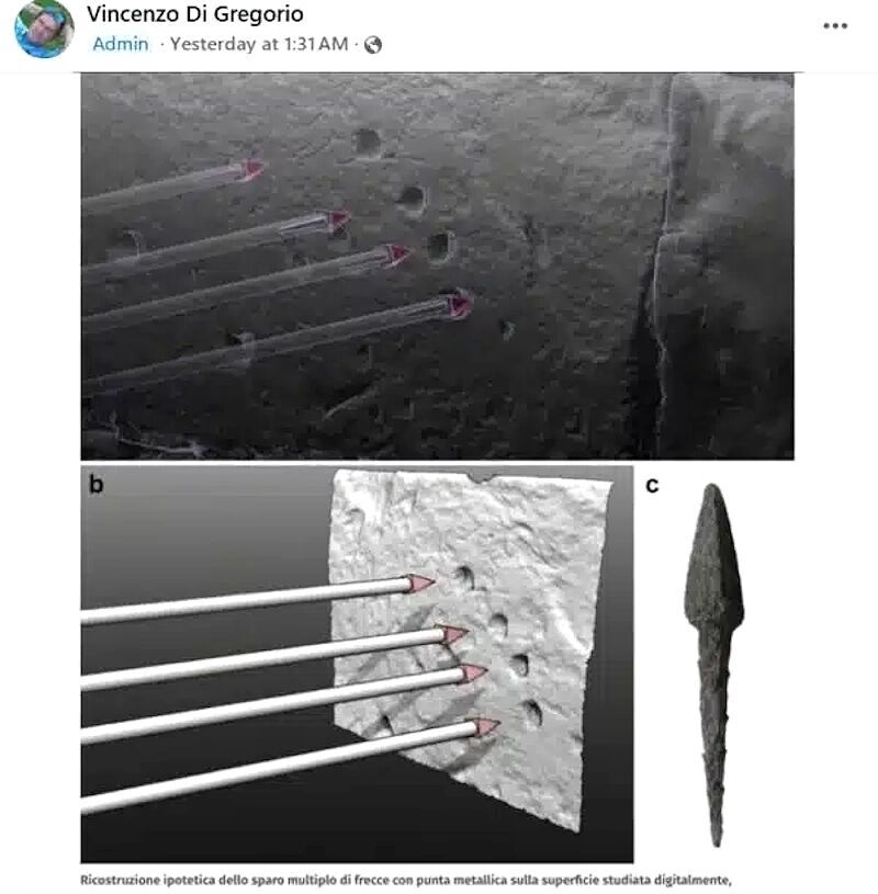 Click to enlarge tweet evidence damage ancient greek machine gun polybolos