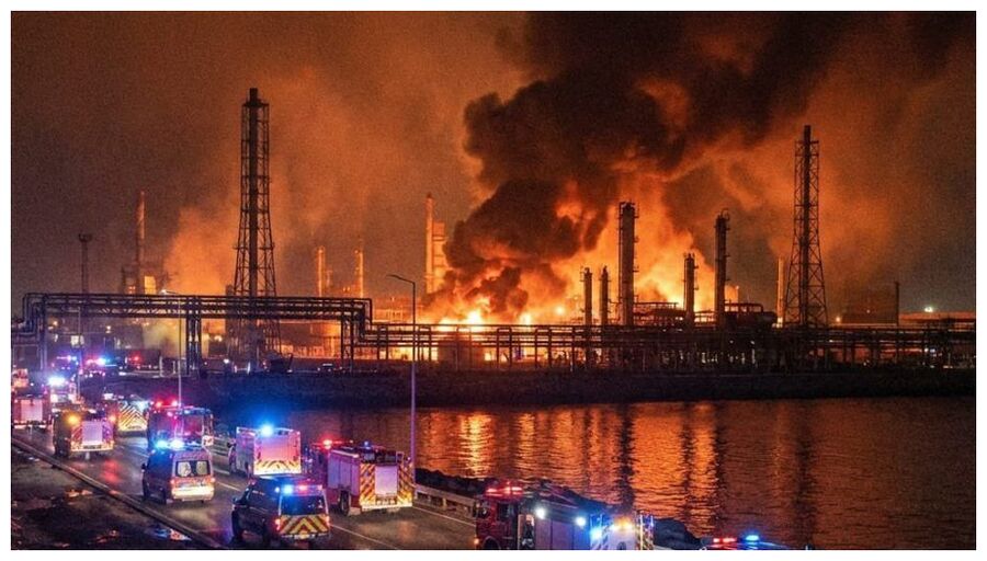 Burning Gas Field