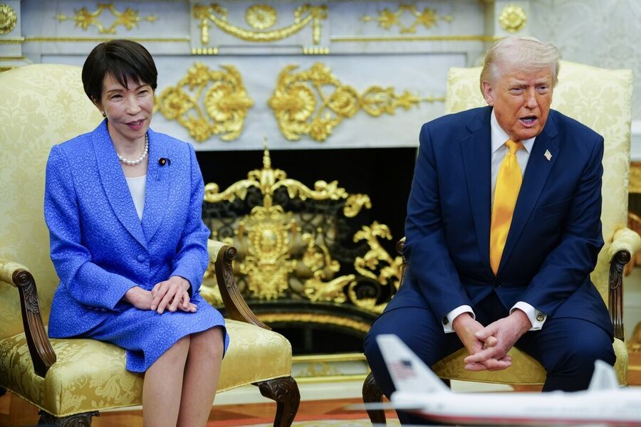 Trump and Sanae Takaichi in the White House