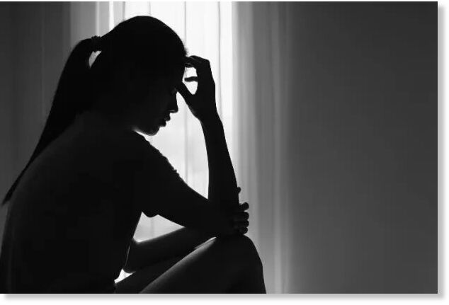 distressed woman