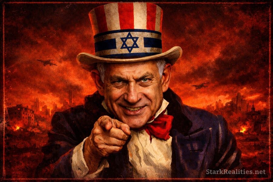 Graphic of Uncle Sam with Israel flag