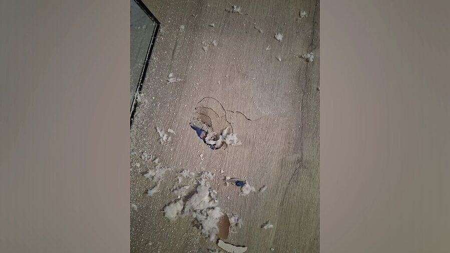 debris meteorite fragment hit house houston texas