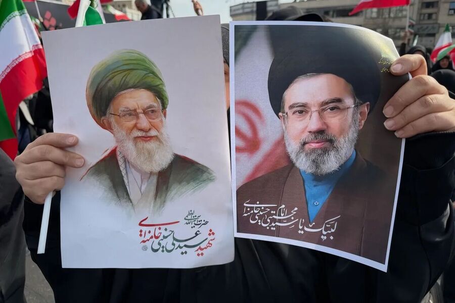 Click to enlarge Pictures of Khamenei and son