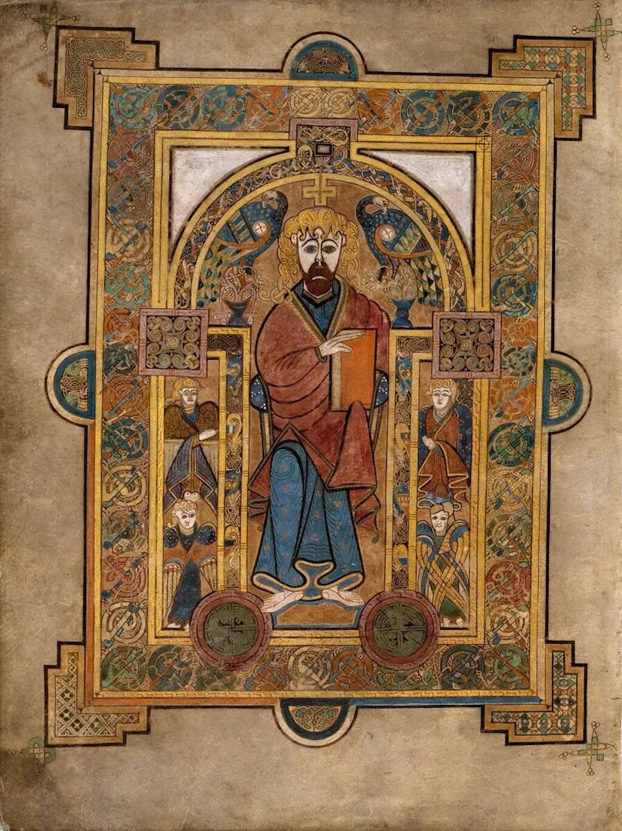 Click to enlarge book of kells portrait christ