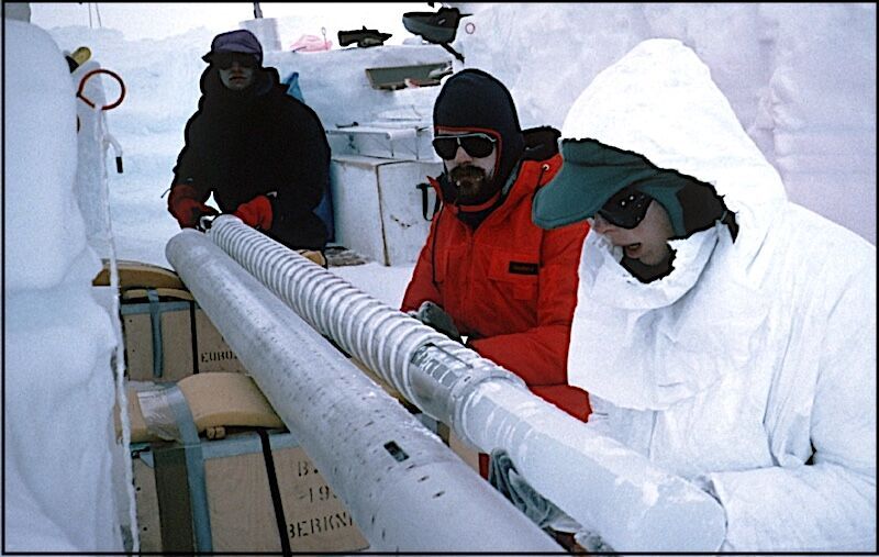 examining ice cores