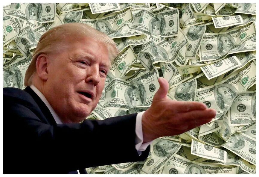 Click to enlarge DJT with Money