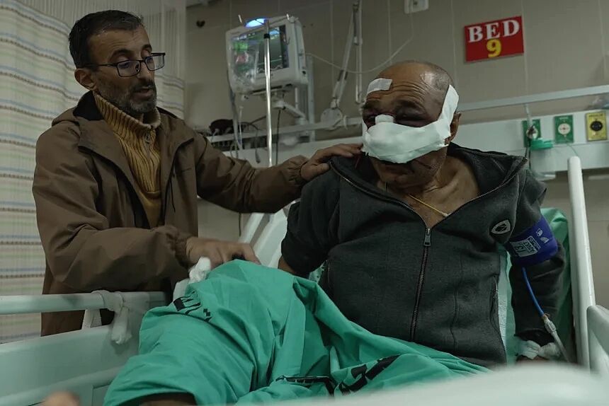 Click to enlarge illegal settler attack west bank victim hospital