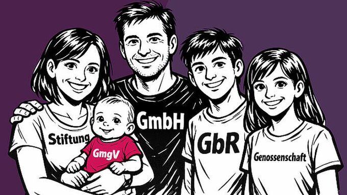 Graphic of family with bureaucracy t-shirts