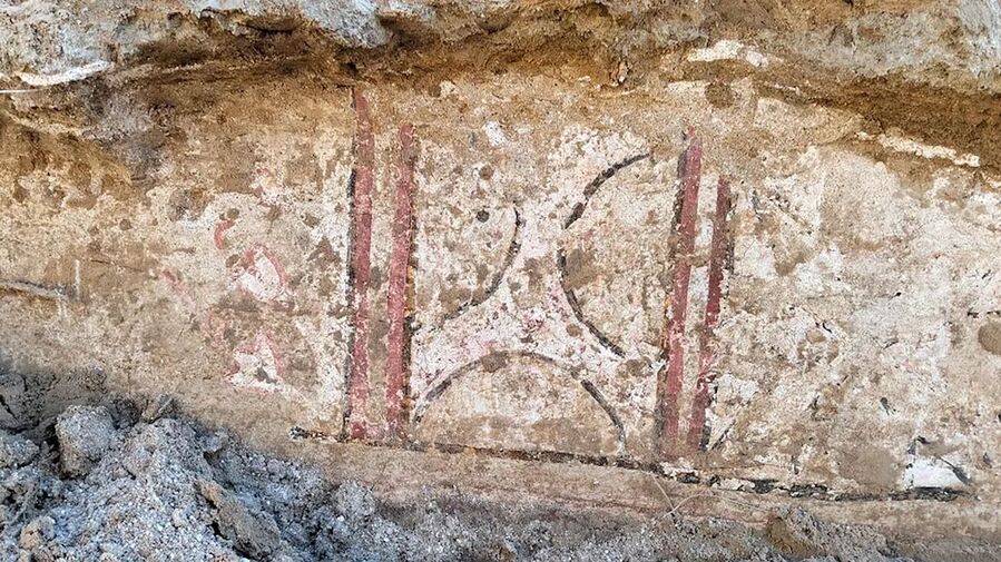 Click to enlarge wall decoration early christian monastary egypt