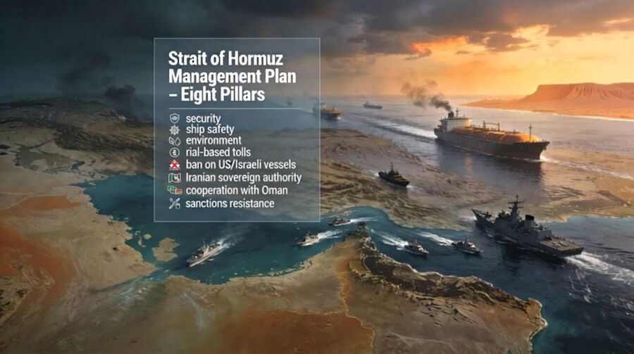 Click to enlarge iran hormuz oil route management plan