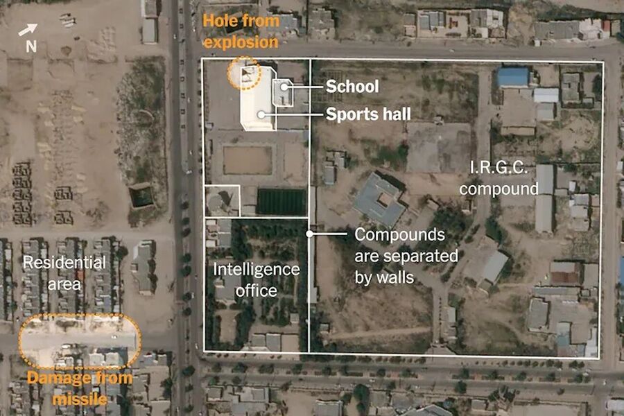 new missile US hit iranian school