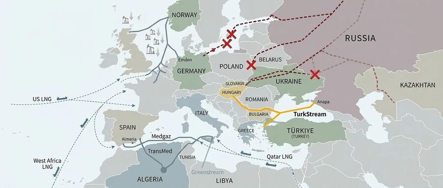 European oil and pipelines