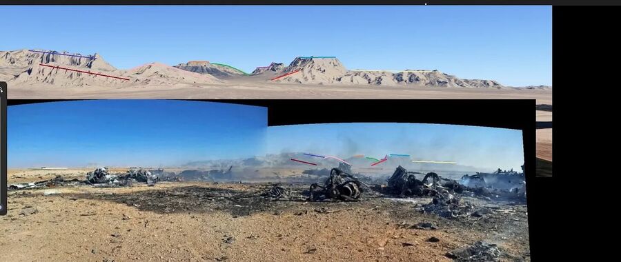 Click to enlarge Destroyed C-130 in Iran