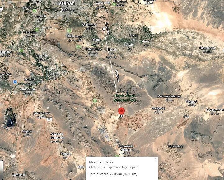 Click to enlarge Isfahan nuclear facility and air strip