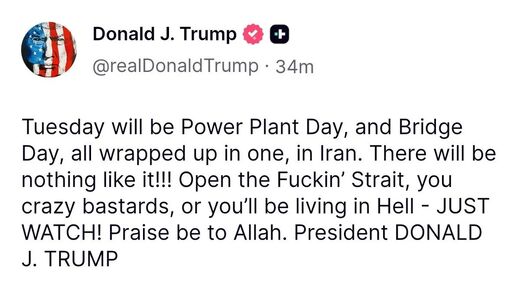 Click to enlarge Trump unhinged tweet.