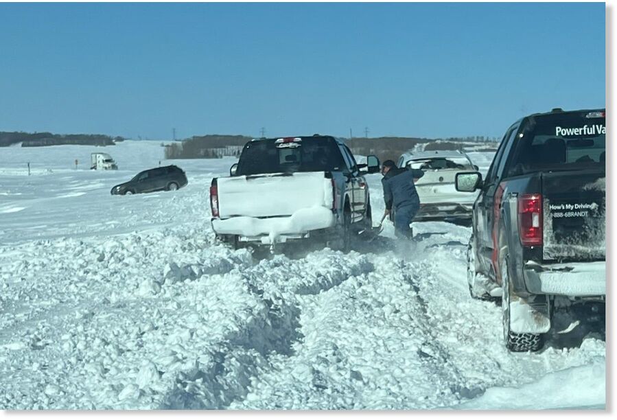Click to enlarge Landon Placsko faced grueling, snow-covered roads while traveling to Saskatoon for classes from his acreage just outside Melfort.
