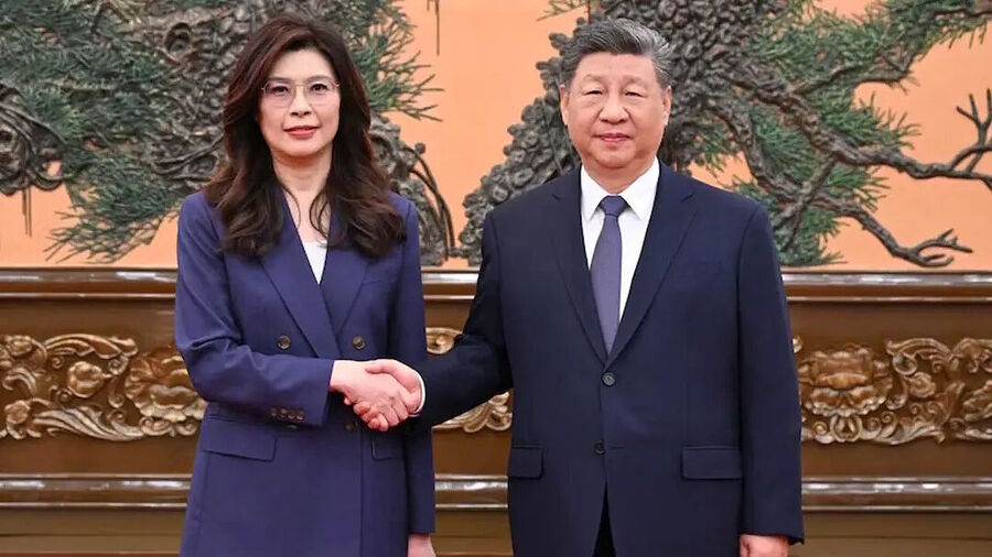 Click to enlarge beijing taiwan Xi Jinping Cheng Li-wun opposition party leader