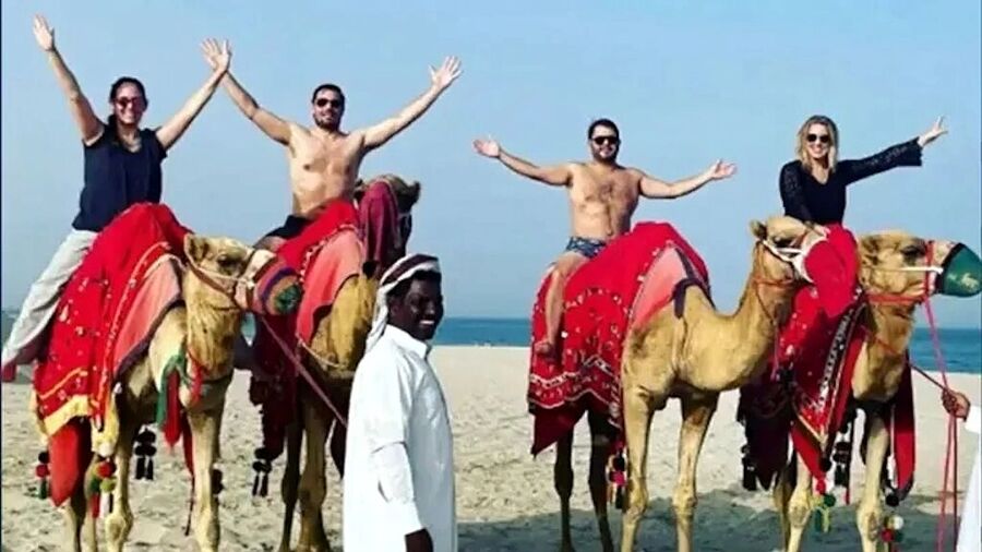 Click to enlarge eric swalwell camel trip covid lockdown