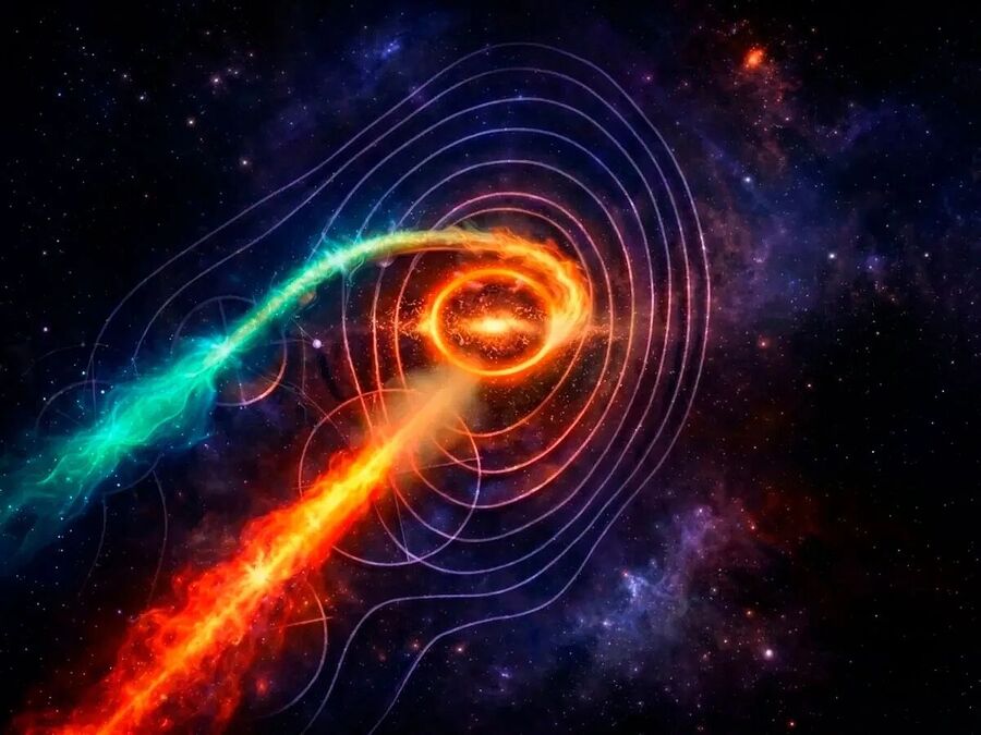 Click to enlarge black hole collision