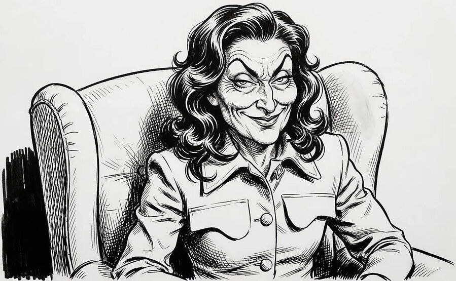 Grok rendition of Katherina Reiche charicature