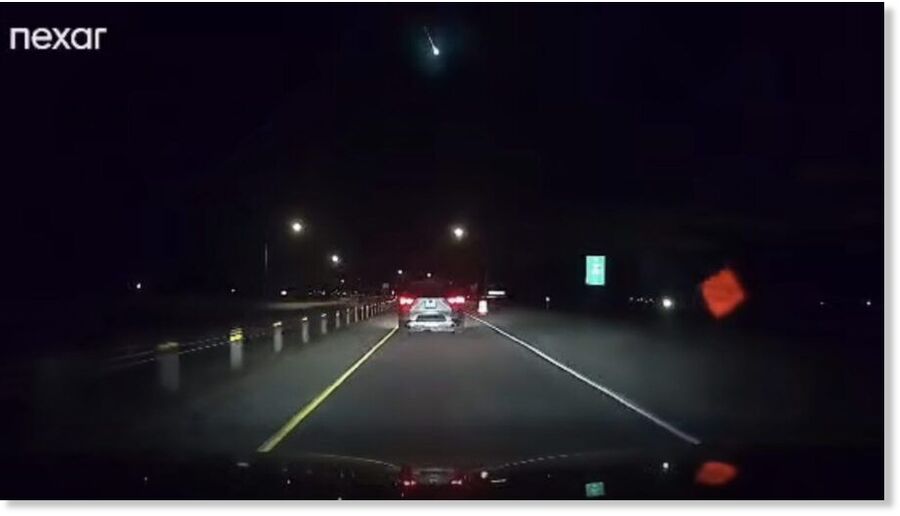Click to enlarge A fireball could be seen by drivers on Midvalley Highway early Thursday at 4:49 a.m. as a meteor lit up the sky during the Lyrid meteor shower.