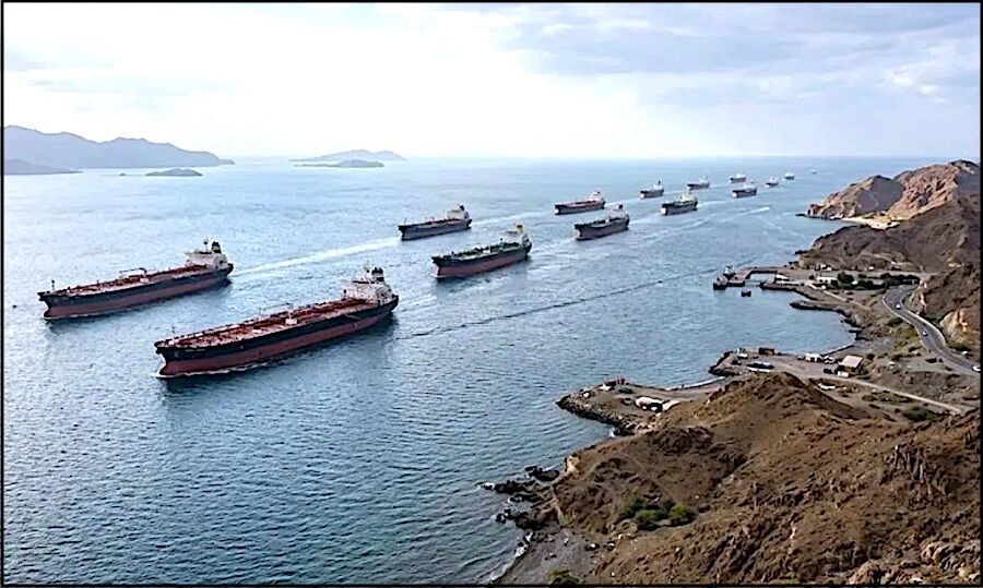 convoy in motion