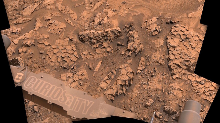 Click to enlarge mars curiosity rover dragon scale rock formations