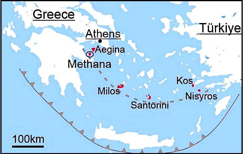 Click to enlarge The South Aegean Volcanic Arc