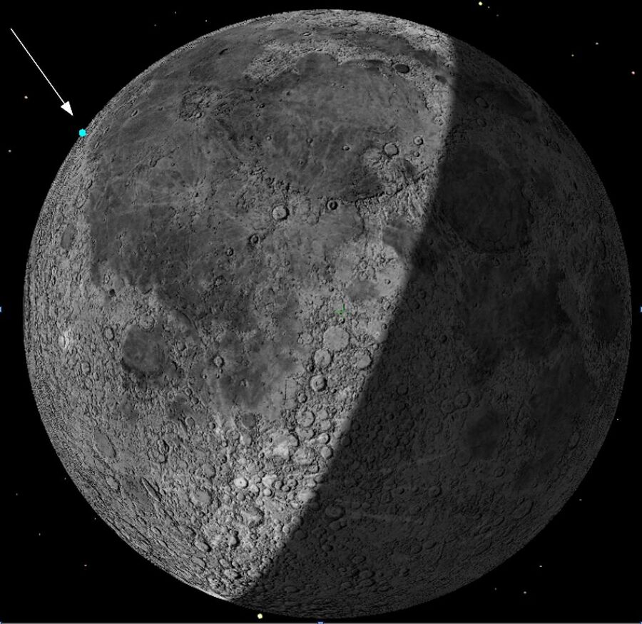 impact space x rocket stage moon