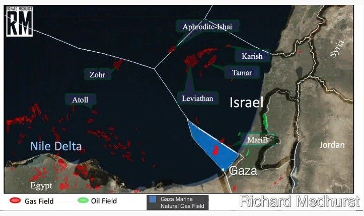 Click to enlarge levantine gas basin gaza