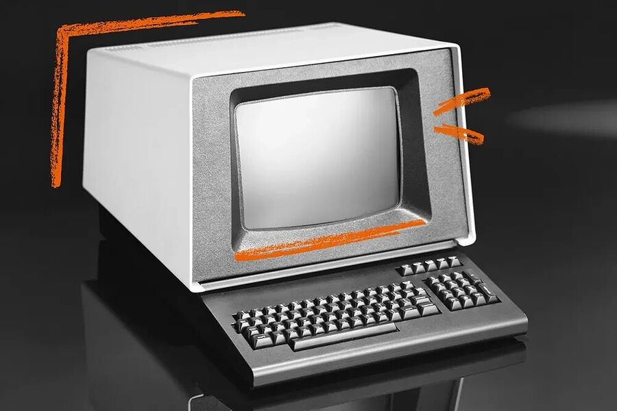 Click to enlarge early apple computer