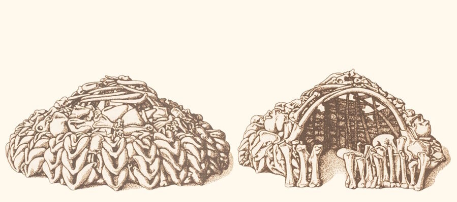 Click to enlarge mammoth bone house paleolithic