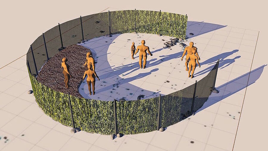 Neanderthal human campsite