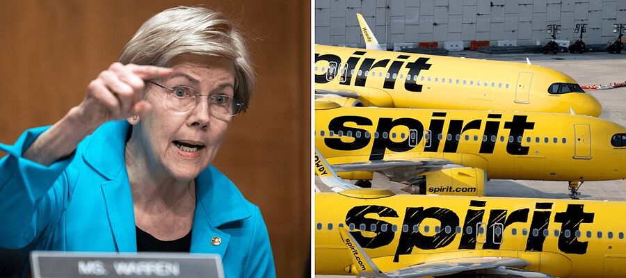 elizabeth warren spirit airlines bankrupt