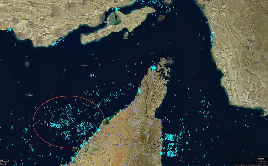 tankers blocked dubai hormuz iran blockade