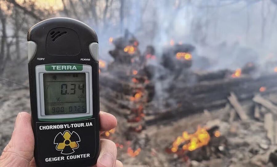forest fire chernoble exclusion zone