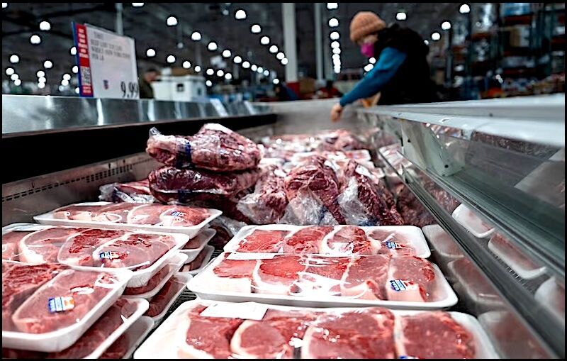 trays of meat