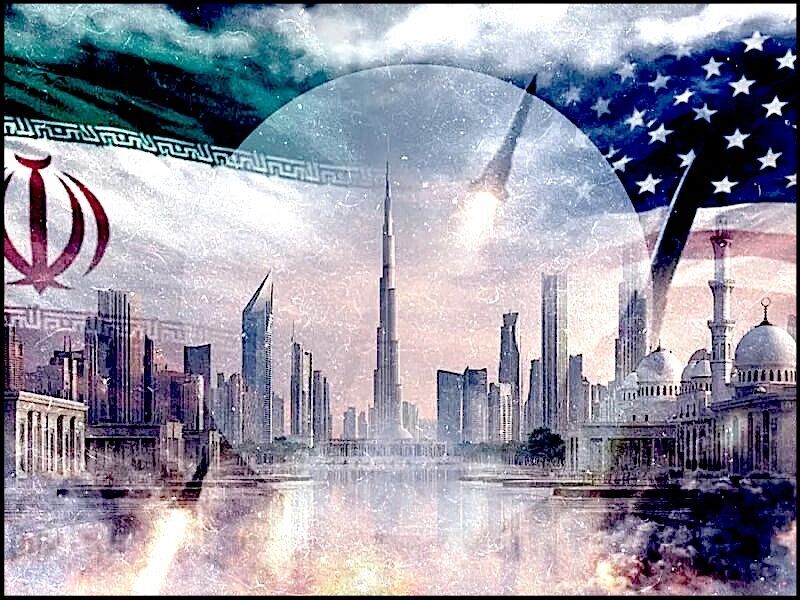 Iran USA citiesflags