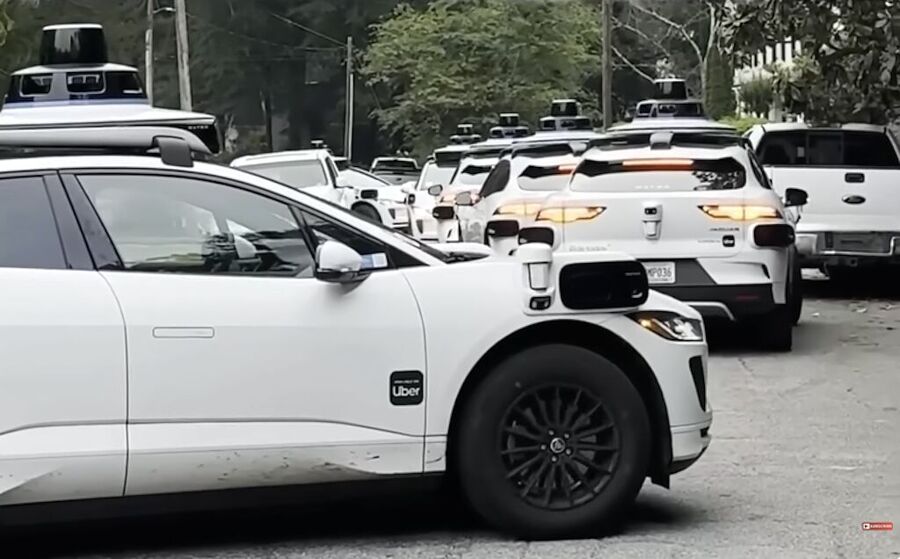 driverless cars waymos circle atlanta neighborhood