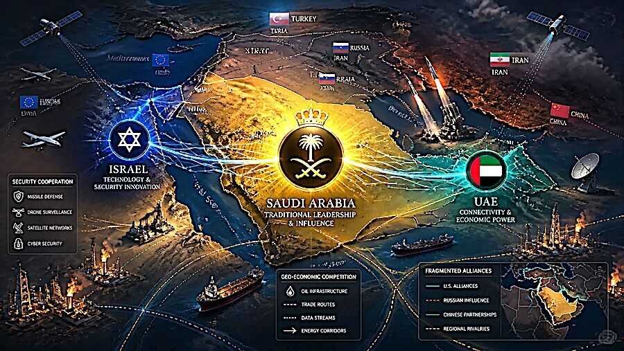 Mid East Map and influencers