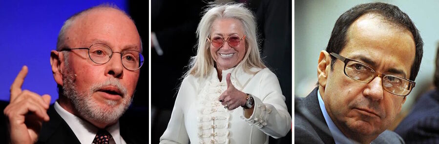 John Paulson, Miriam Adelson, Paul Singer