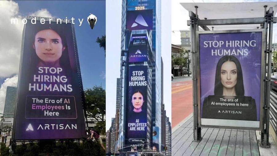 Billboard Stop Hiring Humans