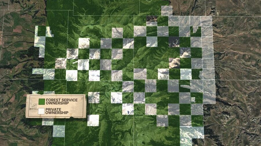 crazy mountains montana private public land