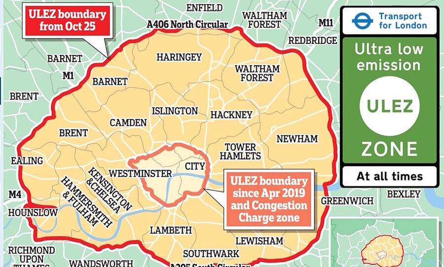 ulez zones london car emissions congestion